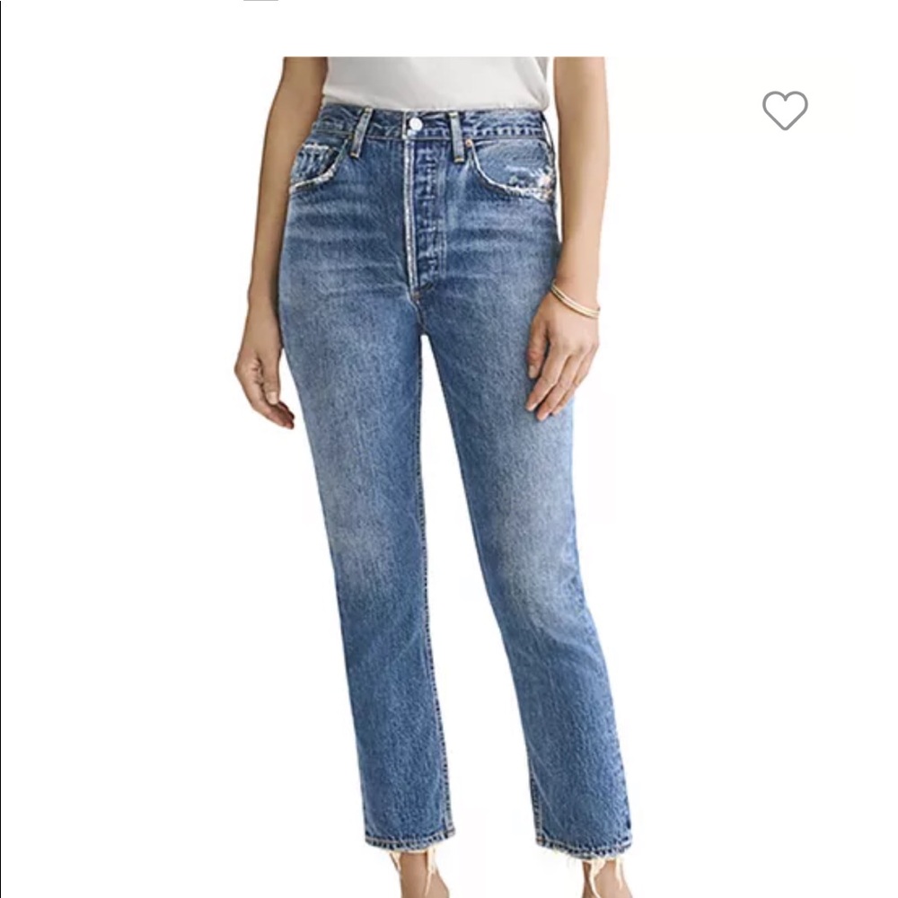 Agolde Riley High Rise Slim Straight Jeans